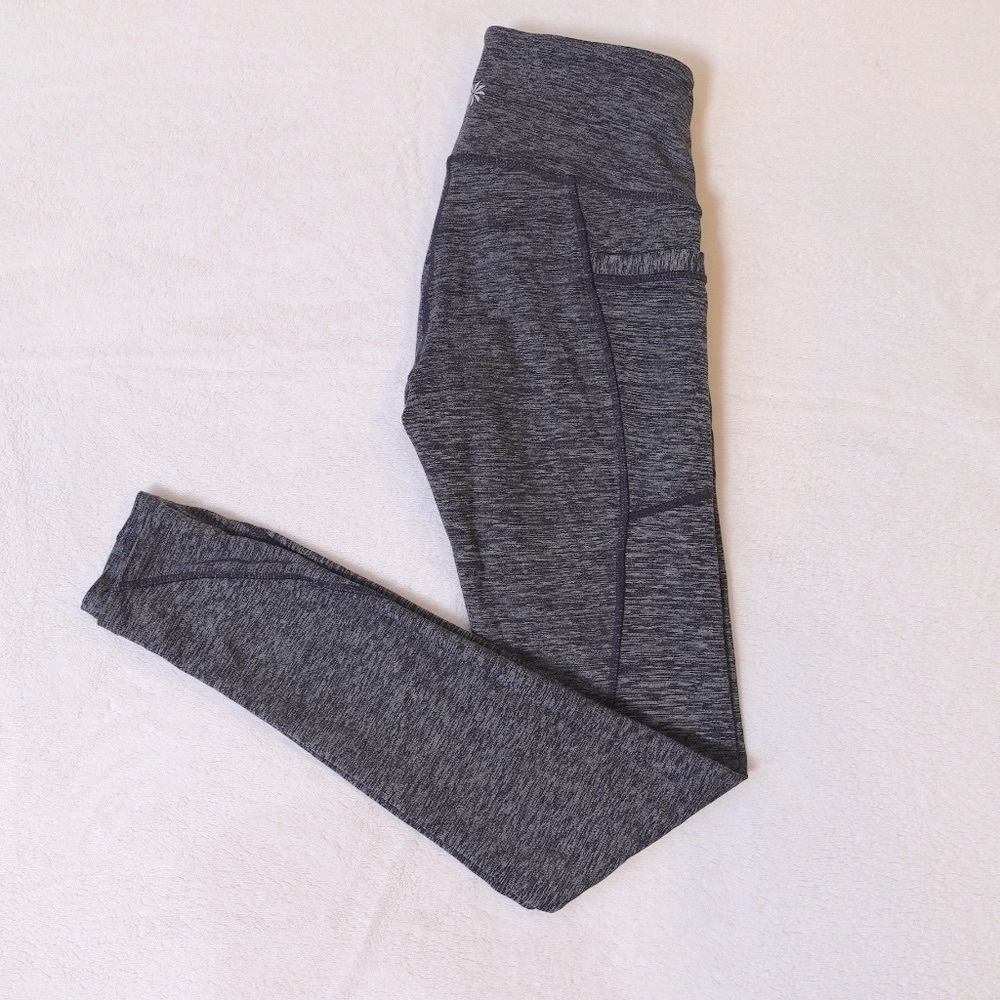 Athleta Chaturanga to Town Spacedye Gray Leggings with Pockets - Picture 2 of 10